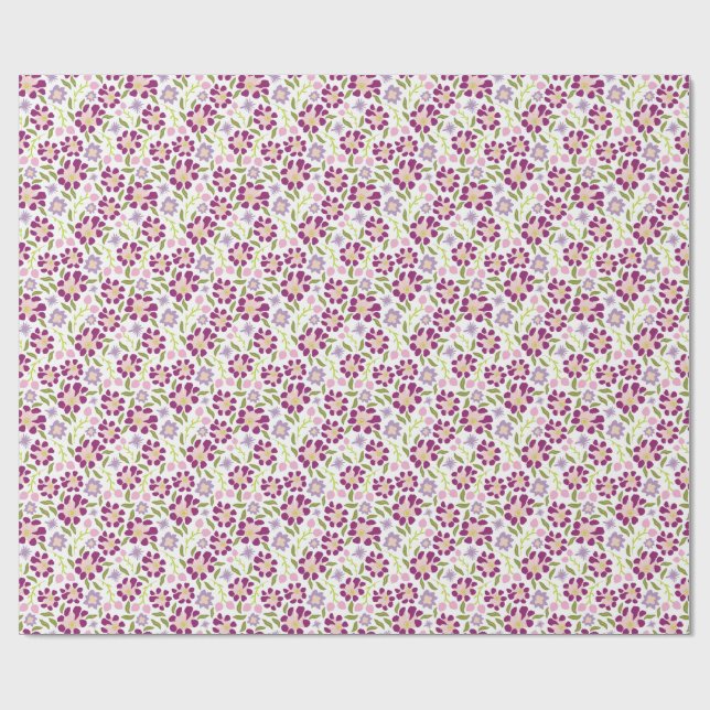 Ditsy floral geschenkpapier (Flach)