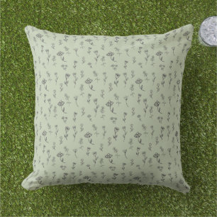 Ditsy Floral Hellgrün Kissen