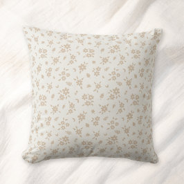 Ditsy Floral Muted Neutral Soft Pale Cream Beige Kissen