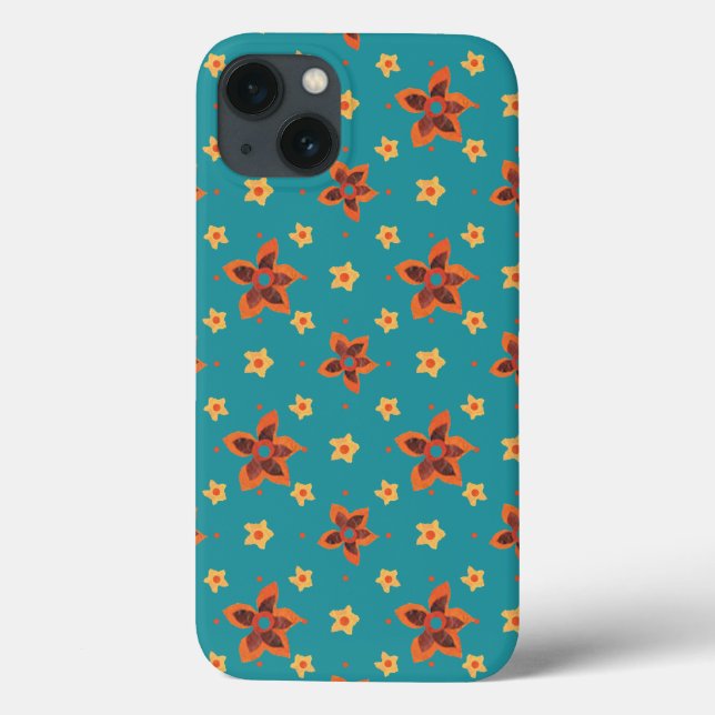 Ditsy Floral on Aquamarin Samsung Galaxy Hinweis 4 Case-Mate iPhone Hülle (Rückseite)