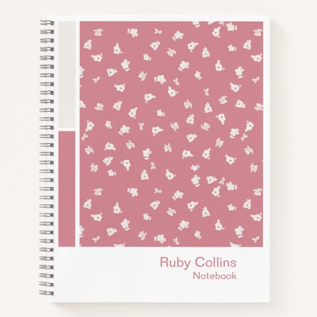 Ditsy Floral Vertical Palette Notebook Notizbuch (Vorderseite)