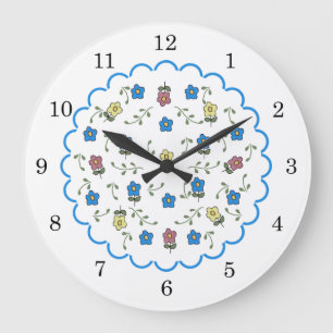 Ditsy Floral Wall Clock Große Wanduhr