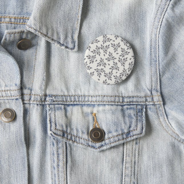 Ditsy Florals in Grau Button (Beispiel)
