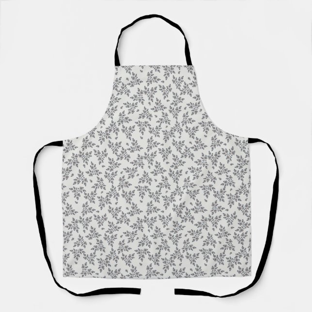 Ditsy Florals in Grau Schürze (Vorderseite)