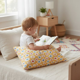 Ditsy Flower Nursery Decor Accent Pillow Dekokissen