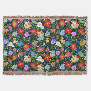 Ditsy-nahtlose Blume Muster-13554 Decke