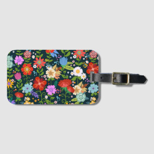 Ditsy-nahtlose Blume Muster-13554 Gepäckanhänger