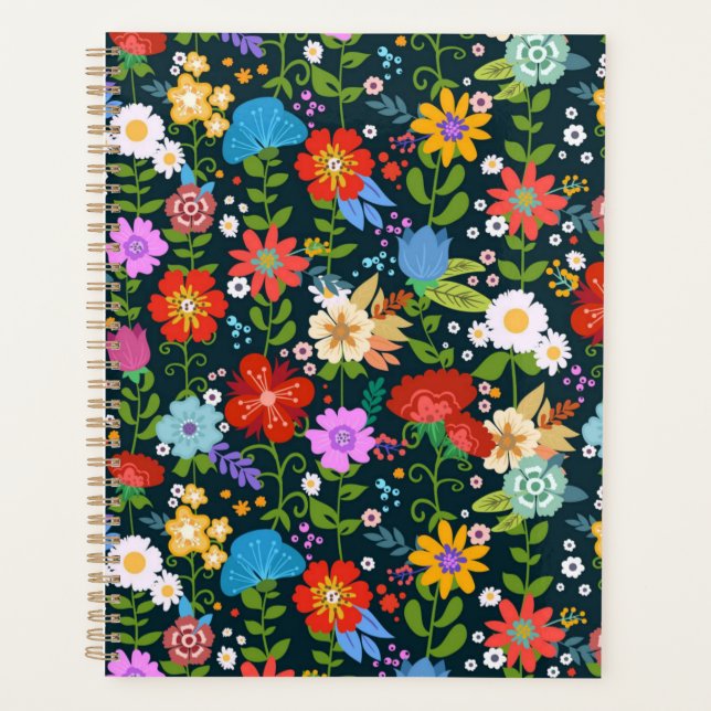 Ditsy-nahtlose Blume Muster-13554 Planer (Vorderseite)