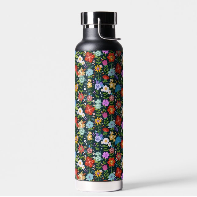 Ditsy-nahtlose Blume Muster-13554 Trinkflasche (Links)