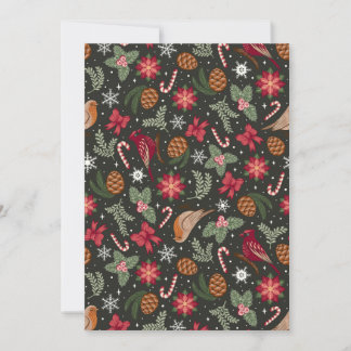 Ditsy Natural Christmas Feiertagskarte