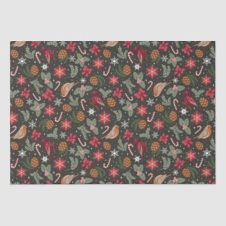 Ditsy Natural Christmas Seidenpapier