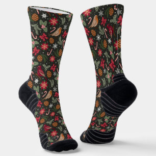 Ditsy Natural Christmas Socken