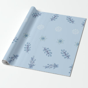 Ditsy-Schneeflocken-Muster Hintergrundtexturen Geschenkpapier