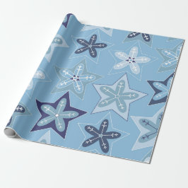 Ditsy-Schneeflocken-Muster Hintergrundtexturen Geschenkpapier