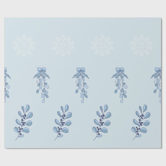 Ditsy-Schneeflocken-Muster Hintergrundtexturen Geschenkpapier (Flach)