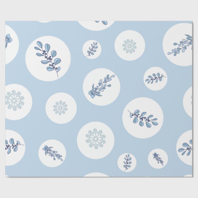 Ditsy-Schneeflocken-Muster Hintergrundtexturen Geschenkpapier (Flach)