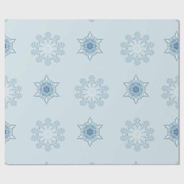Ditsy Snowflake pattern backgrounds textures Geschenkpapier (Flach)