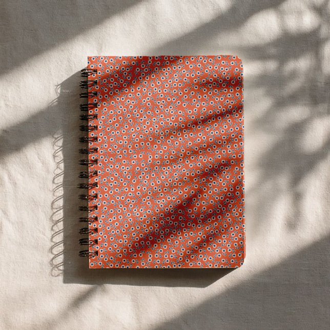 Ditsy White Daisies & Cobalt Leaves – Mini Floral Notizblock (Von Creator hochgeladen)