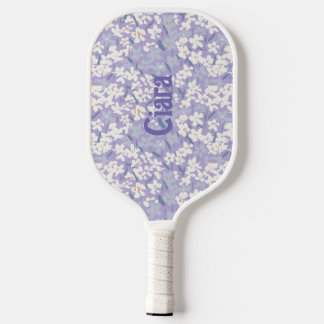 Ditsy Wildblumen Periwinkle Ihr Name - #P240072 Pickleball Schläger