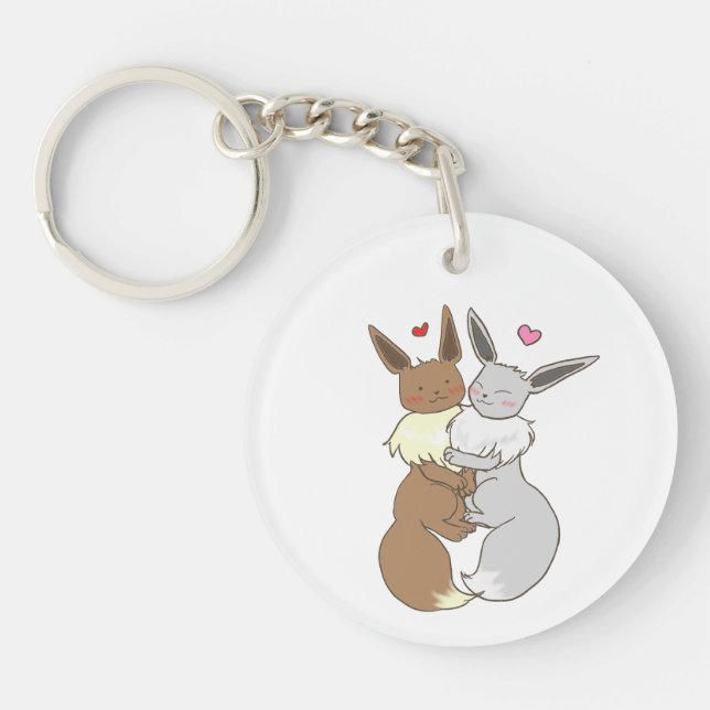 Ditto und glänzendes Eevee Schlüsselanhänger (Vorderseite)