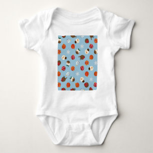Ditzy Christmas Punkte Baby Strampler