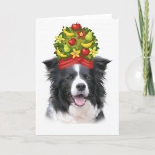 Ditzy Dogs~Original Notecard~Border Collie Feiertagskarte