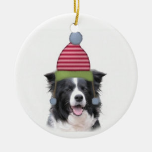 Ditzy Dogs~Original Ornament~Border Collie Keramikornament