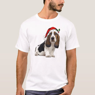 Ditzy Dogs~Original Tee~Bassett Hound~Christmas T-Shirt