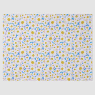 Ditzy weiße Gänseblümchen auf Seidenpapier