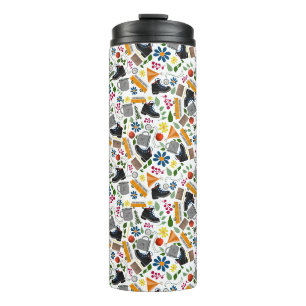 Ditzy Whimsical Wandermuster   Folkkunst im Freien Thermosbecher