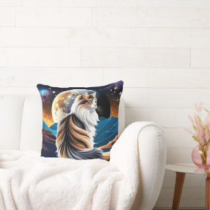 Diute Calico Cat und Wüstenmoon Kissen