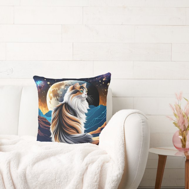 Diute Calico Cat und Wüstenmoon Kissen (Liege)