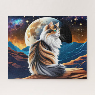 Diute Calico Cat und Wüstenmoon Puzzle