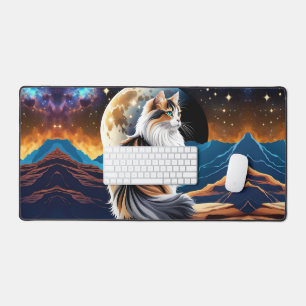 Diute Calico Cat und Wüstenmoon Schreibtischunterlage