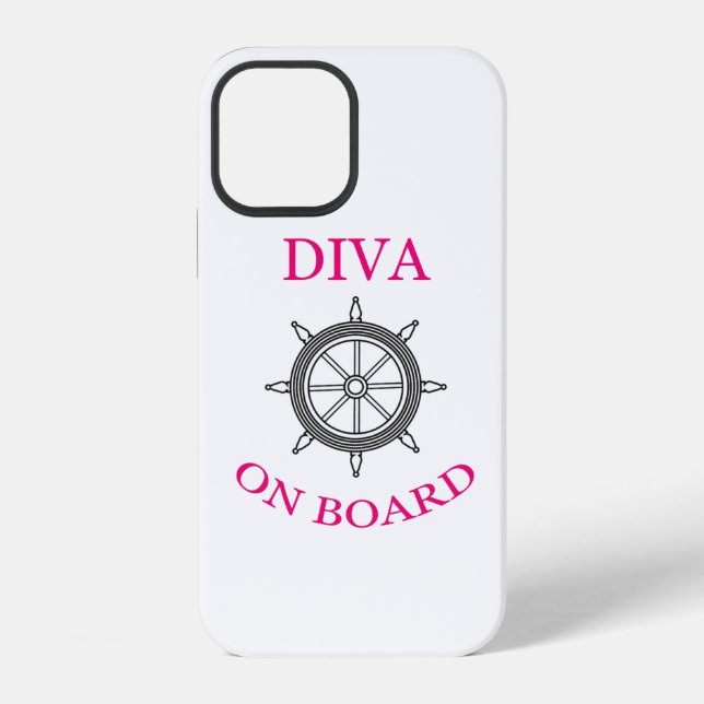 "Diva an Bord"  iPhone Hülle (Rückseite)