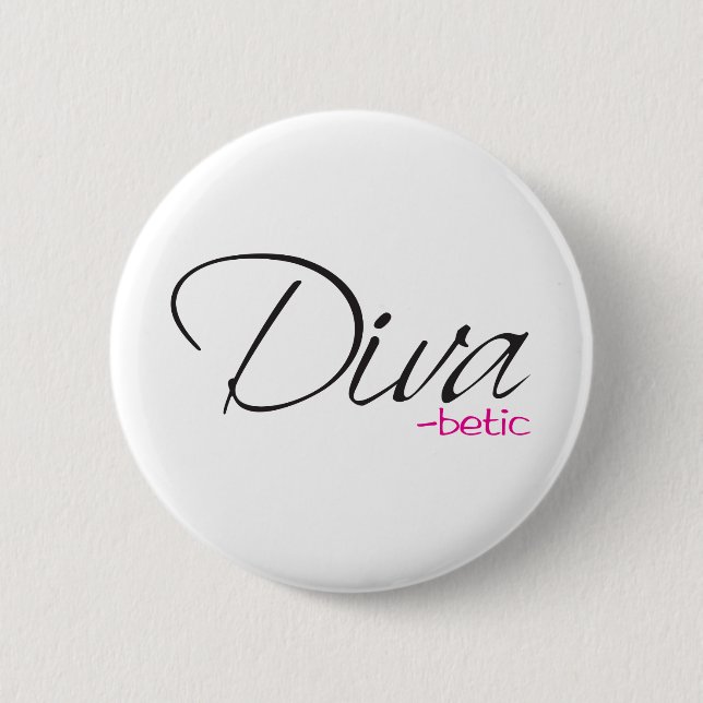Diva-betisch Button (Vorderseite)