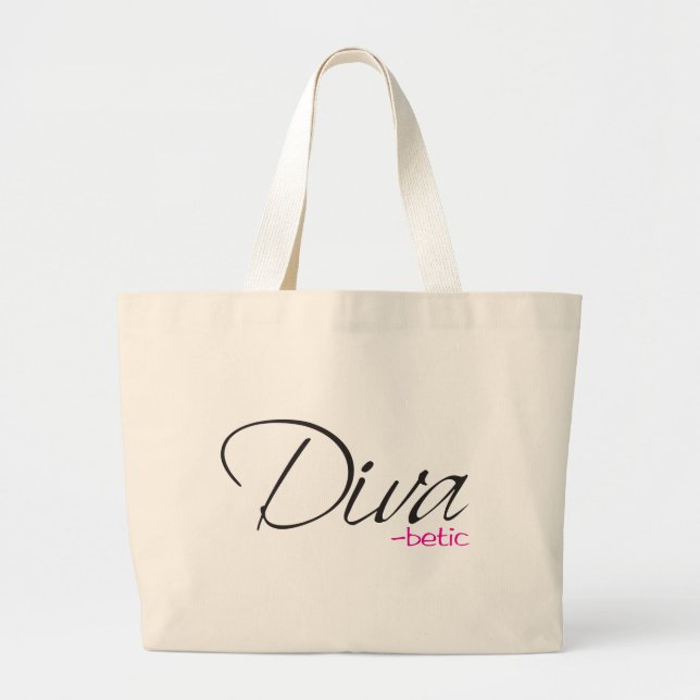 Diva-betisch Jumbo Stoffbeutel (Vorne)