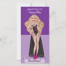 Diva Birthday DIY Pop-up Card Dankeskarte