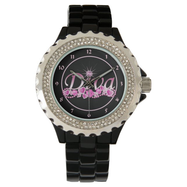 Diva Bling Armbanduhr (Vorderseite)