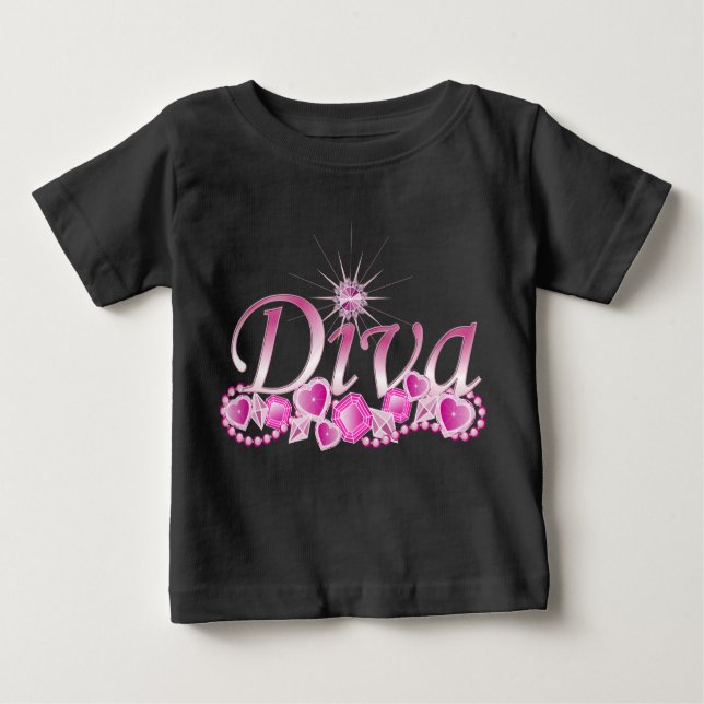 Diva Bling Baby T-shirt (Vorderseite)