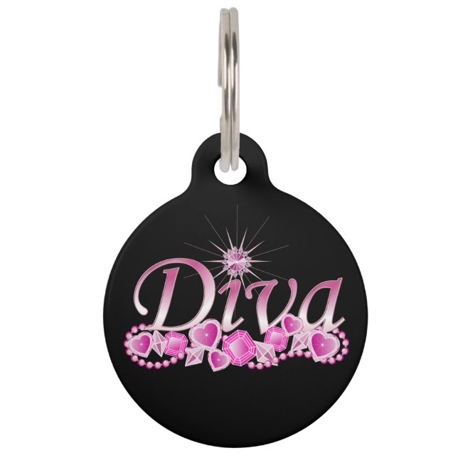 Diva Bling Haustiermarke (Vorderseite)