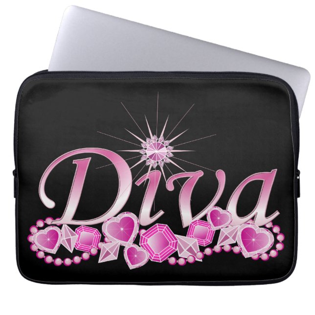 Diva Bling Laptopschutzhülle (Vorderseite)