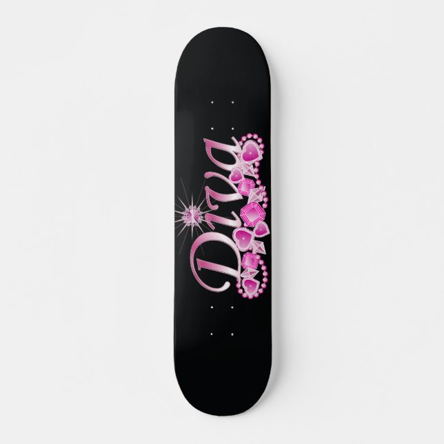 Diva Bling Skateboard (Vorne)