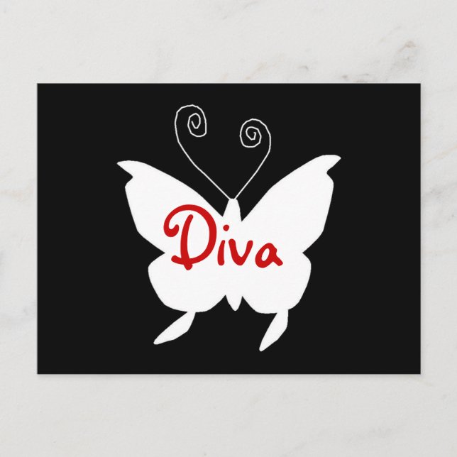 Diva Butterfly I Postkarte (Vorderseite)