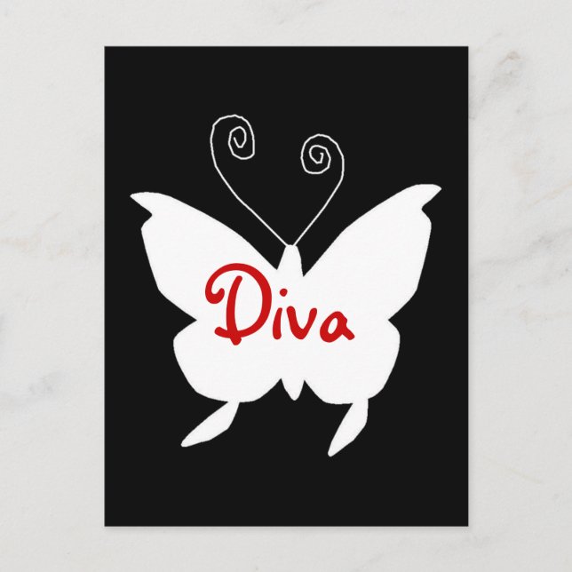 Diva Butterfly I Postkarte (Vorderseite)