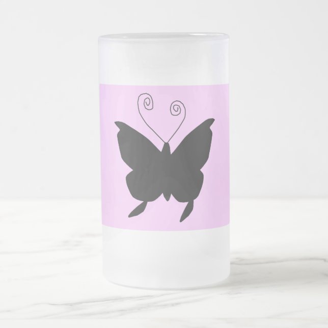 Diva Butterfly Mattglas Bierglas (Mittel)