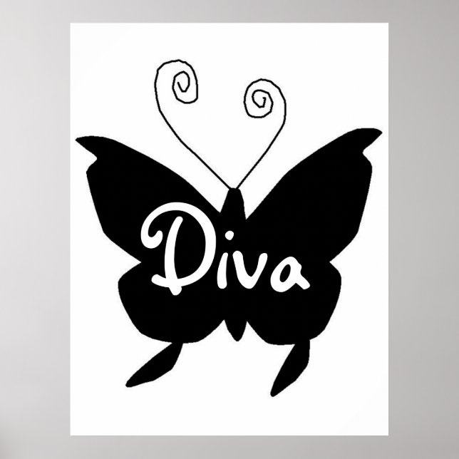 Diva Butterfly Poster (Vorne)