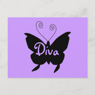 Diva Butterfly Postkarte