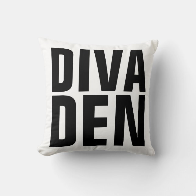 DIVA DEN PILLOW FÜR EHEFRAU ODER MAMA KISSEN (Vorderseite)
