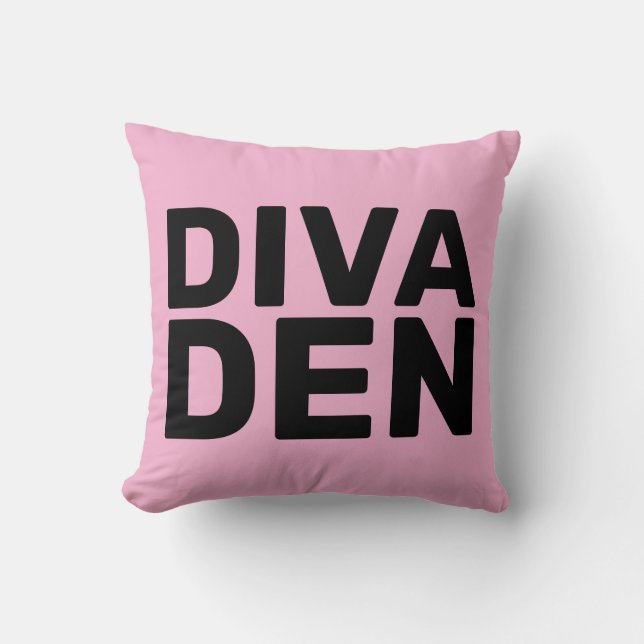 DIVA DEN PINK THROW PILLOWS KISSEN (Vorderseite)